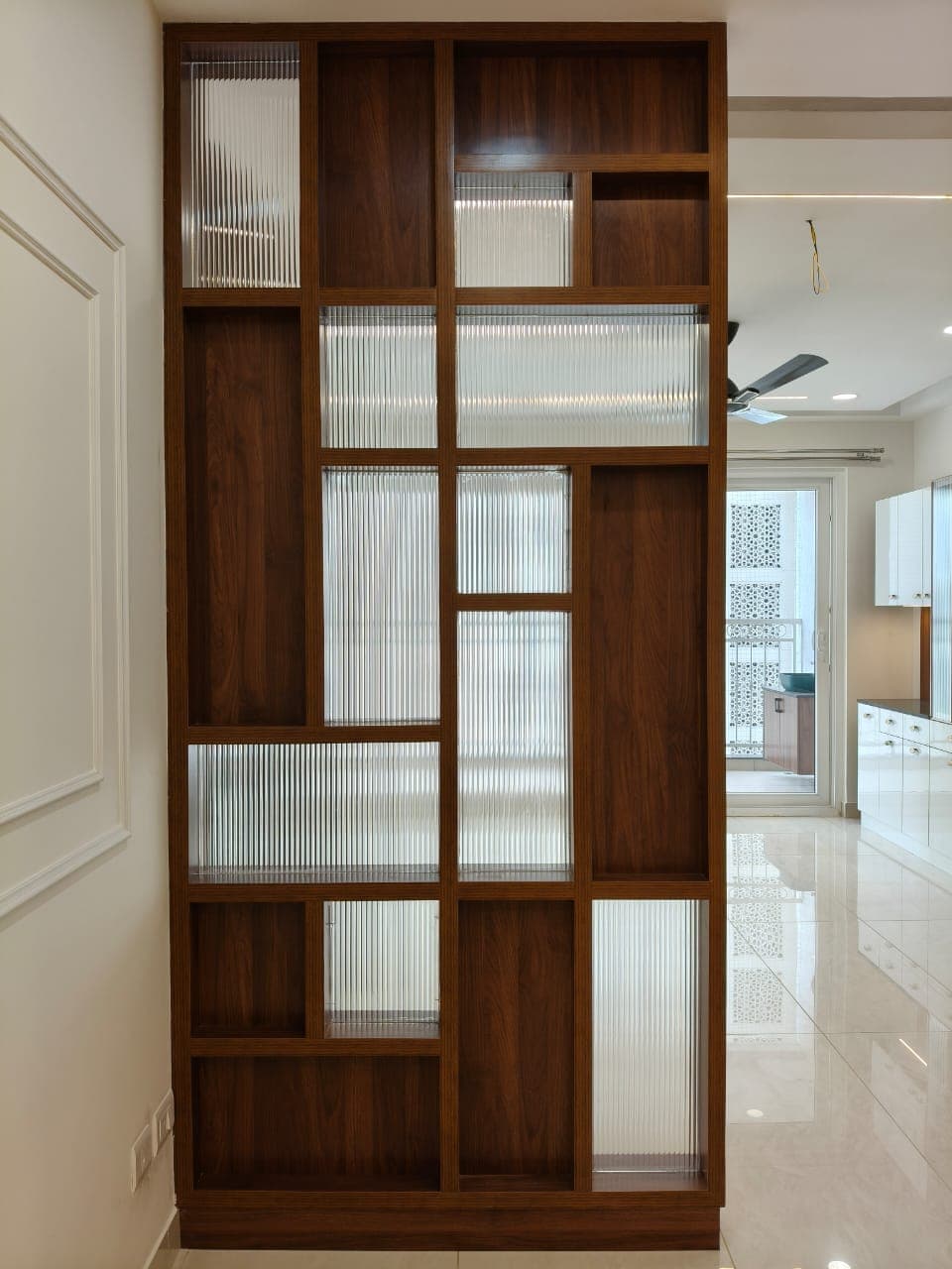 Wood & Glass Partition Divider