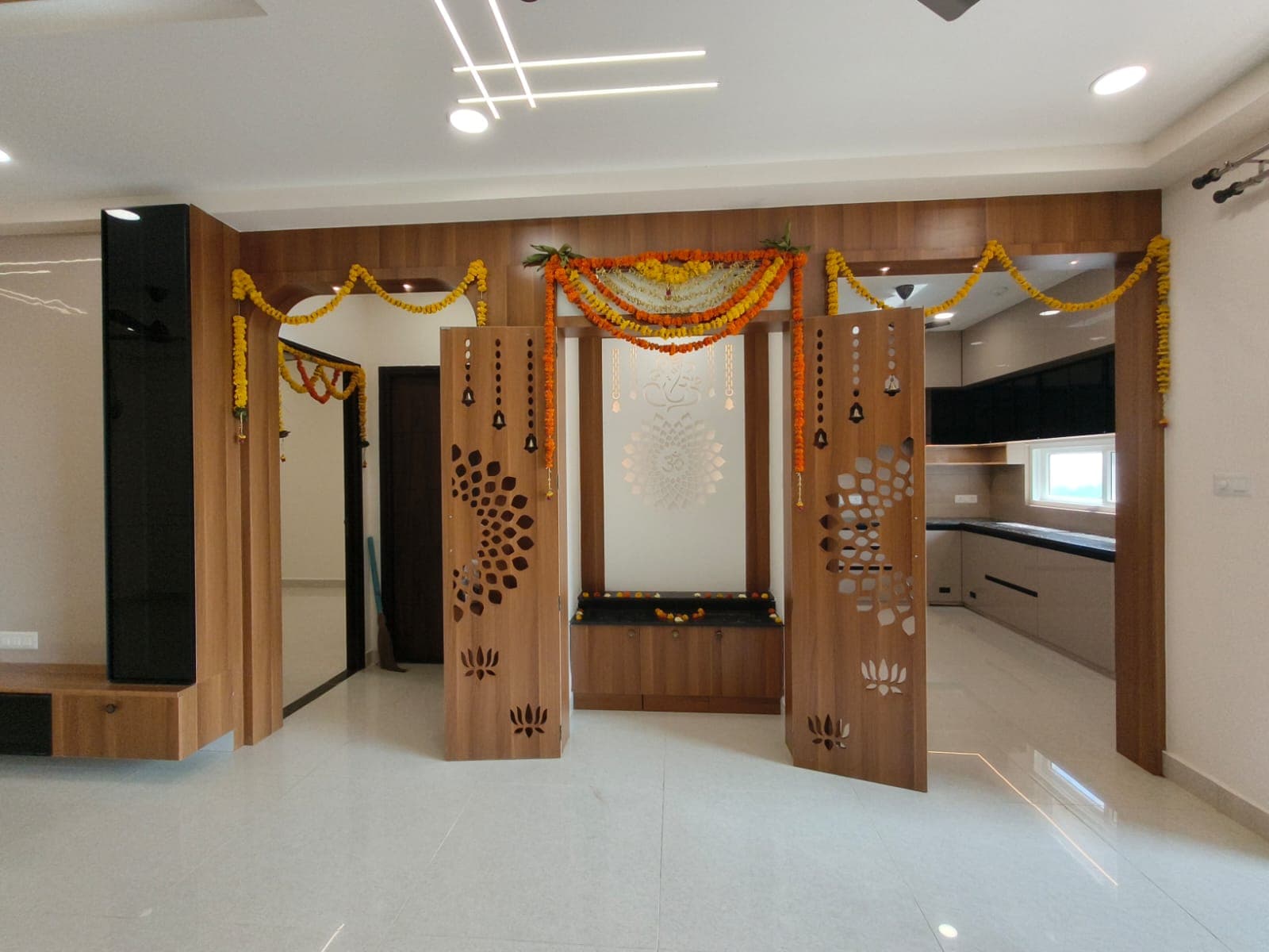Contemporary Pooja Area